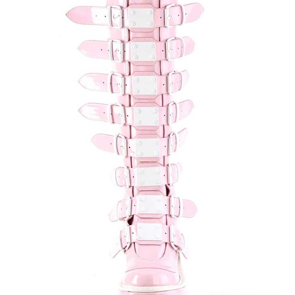 Demonia - SWING 815 Notice Me Hologram Pink Platform Boots - Picture 7 of 7